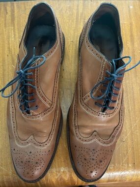 Mercanti Fiorentini Brown Leather Wingtip Oxfords